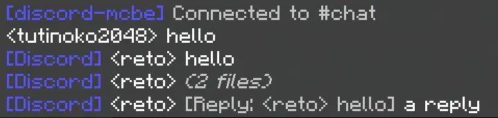 Example of Minecraft chat relay